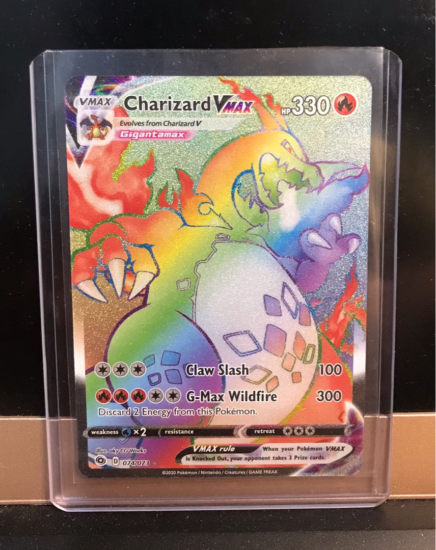 Charizard Vmax Rainbow Rare Secret Pokemon Champions Path Toys Games Board Games Cards On Carousell