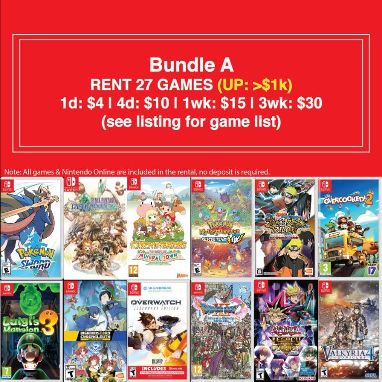 nintendo switch games for rent