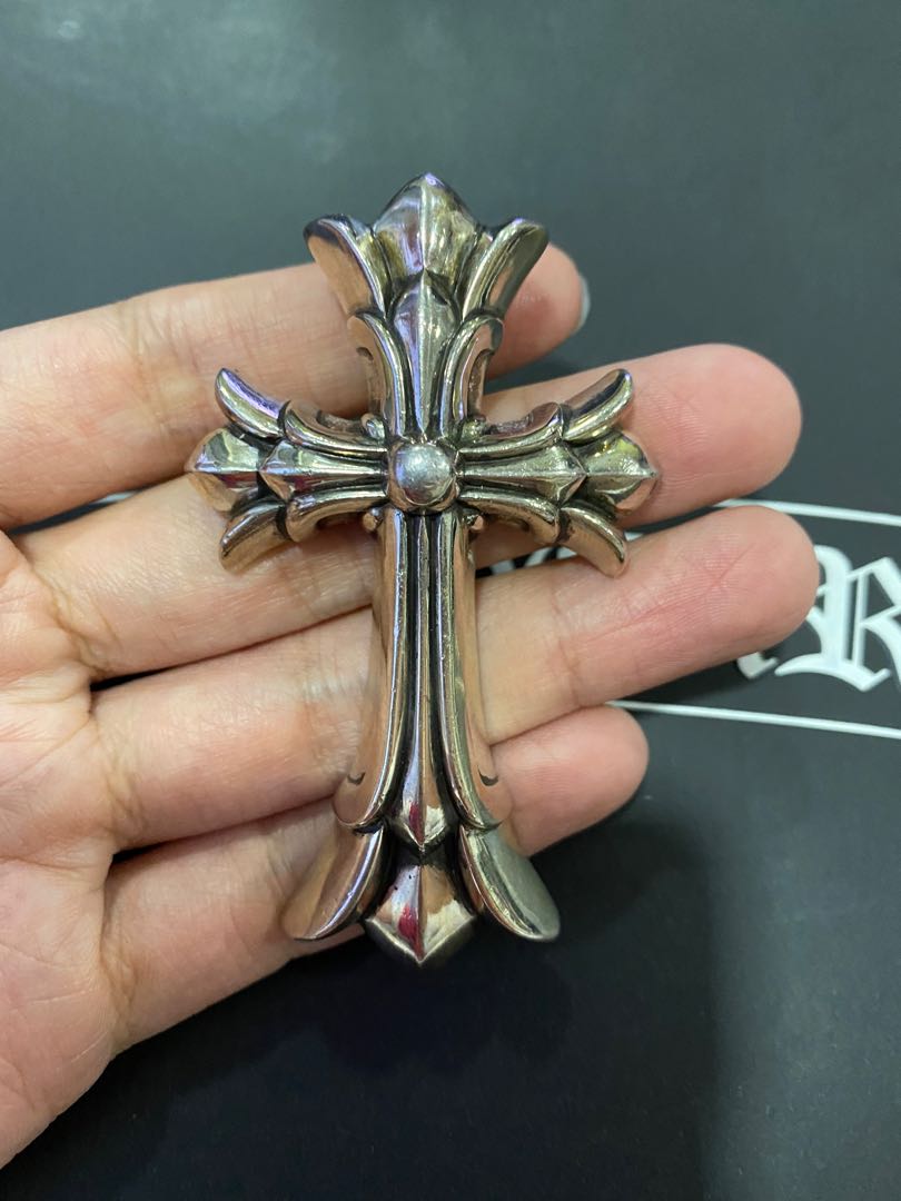 Chrome Hearts Double Cemetery Cross Pendant Extra Large Men s Fashion Watches Accessories Jewelry on Carousell