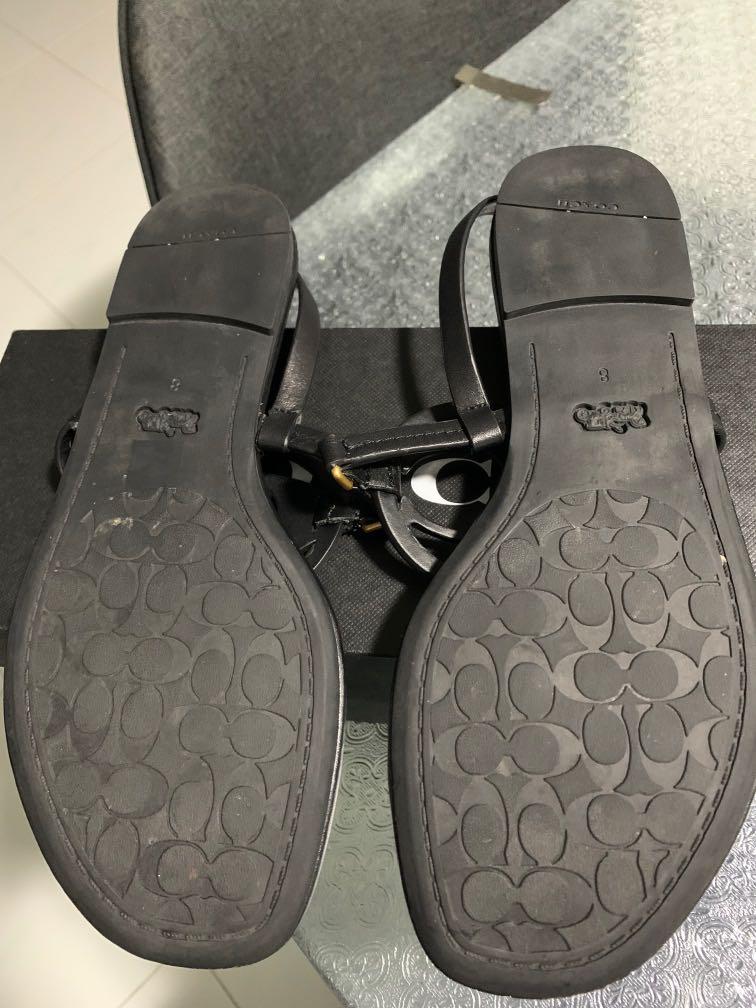 Coach Jeri Leather Sandals, Women's Fashion, Footwear, Sandals on Carousell