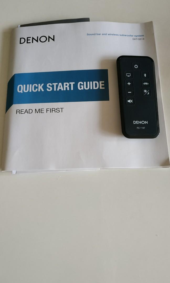 Denon DHTS514 Soundbar & Wireless Subwoofer, Audio, Soundbars