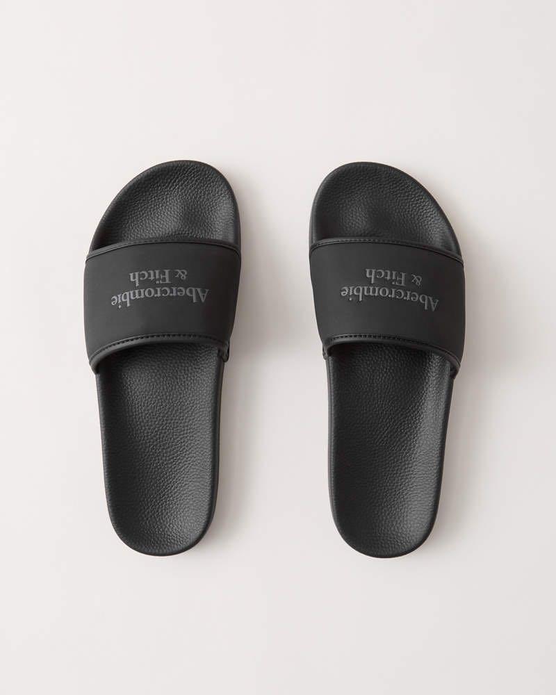 EUR 42-43) A&F sliders slides slippers Abercrombie and Fitch Hollister, Men's Fashion, Footwear, Flipflops and on