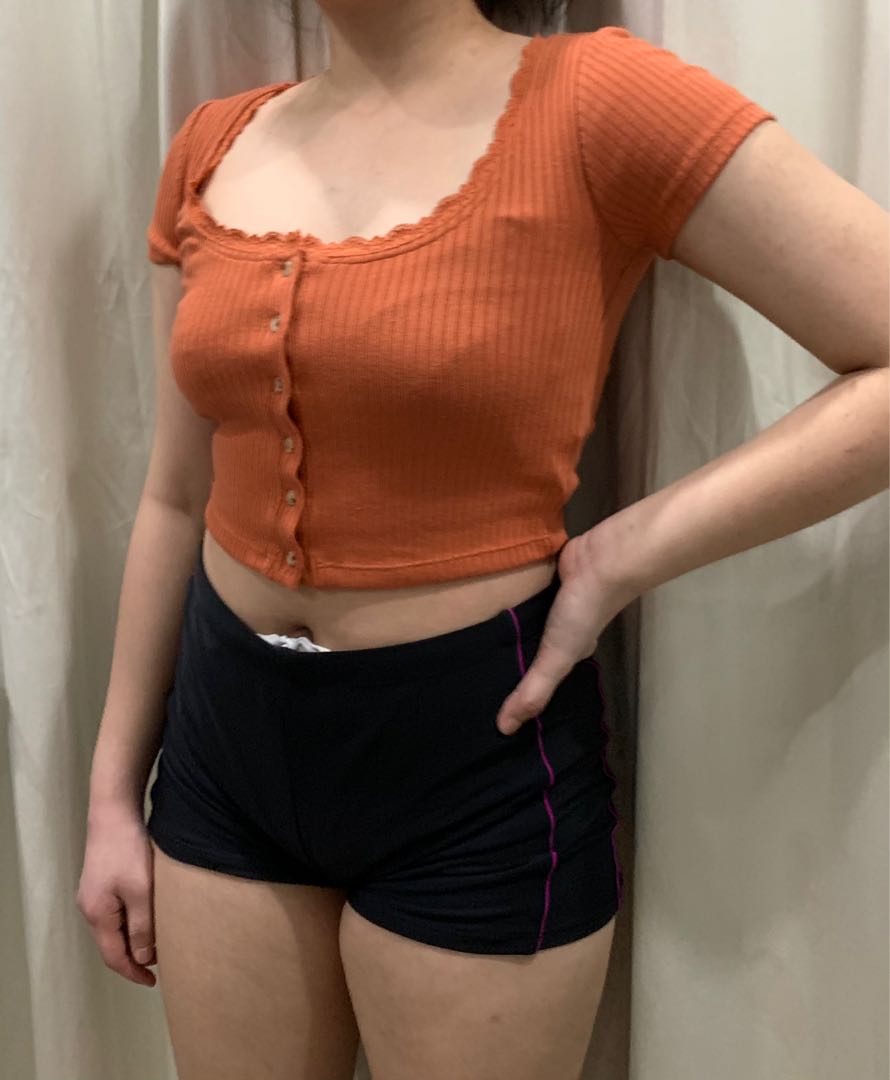 forever 21 orange crop top