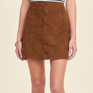 hollister suede skirt