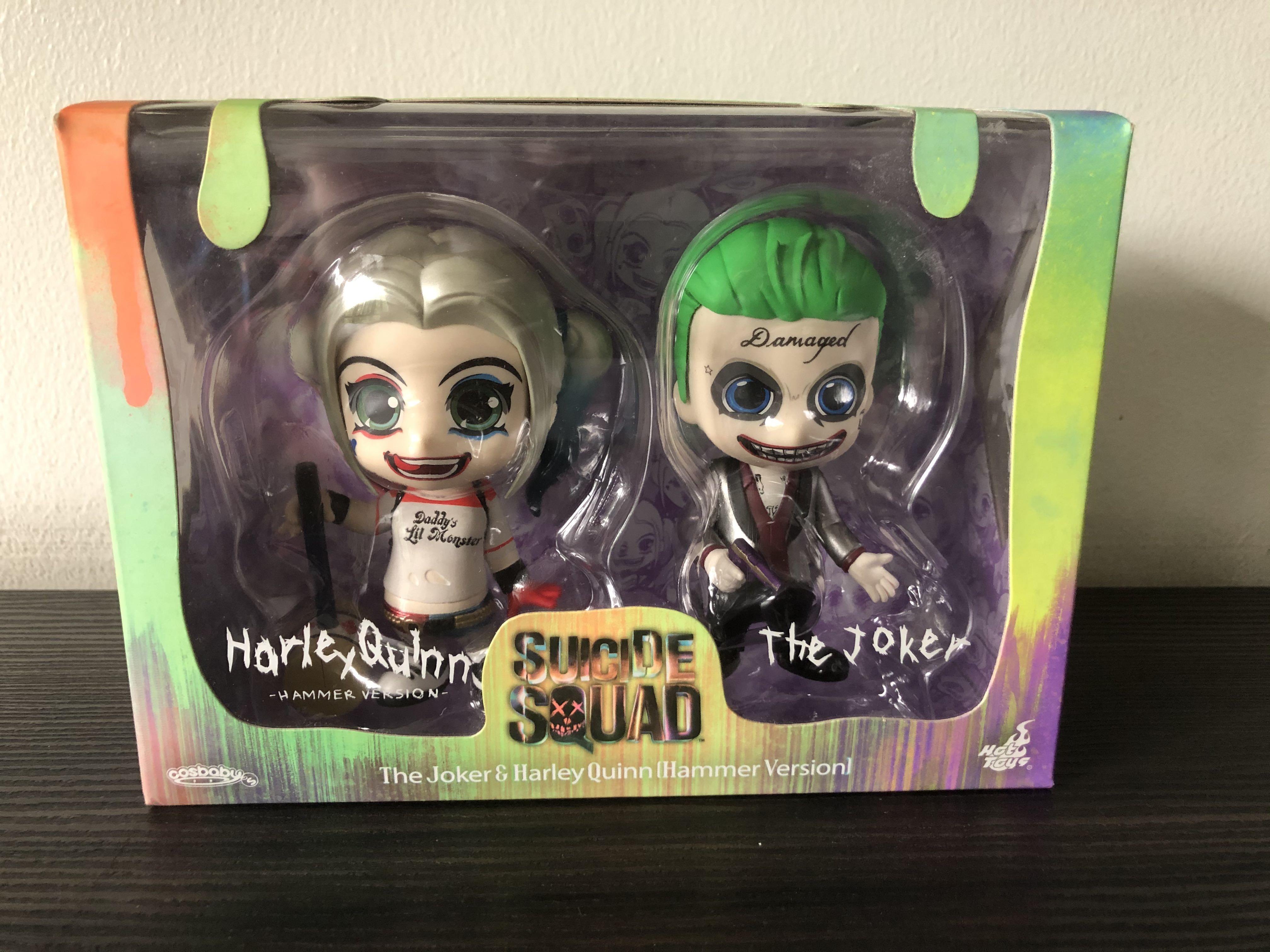 Suicide Squad Cosbaby The joker & Harley Quinn Cute Mini PVC Figure New In Box 