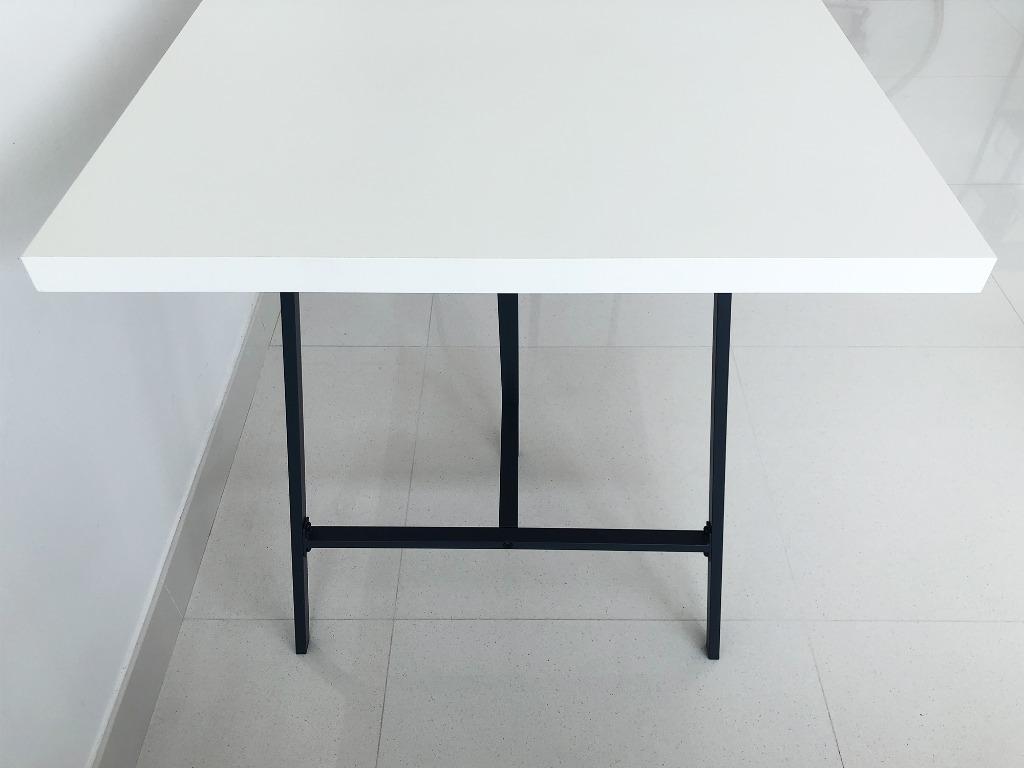 IKEA LINNMON table top with LERBERG trestles, Furniture, Tables