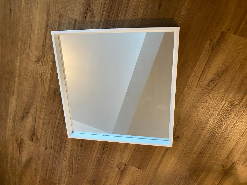 Ikea NISSEDAL Square Mirror (White), Furniture & Home Living, Home