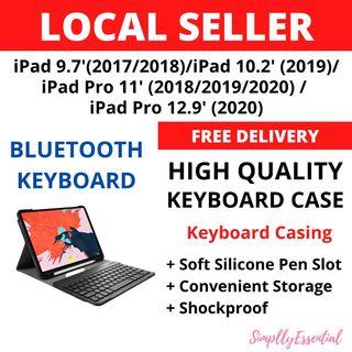 INSTOCK: Bluetooth Keyboard Case Cover for iPad Pro 11 / 12.9 2020 iPad Air 1 / 2 iPad 5 / 6 / 7 / 8