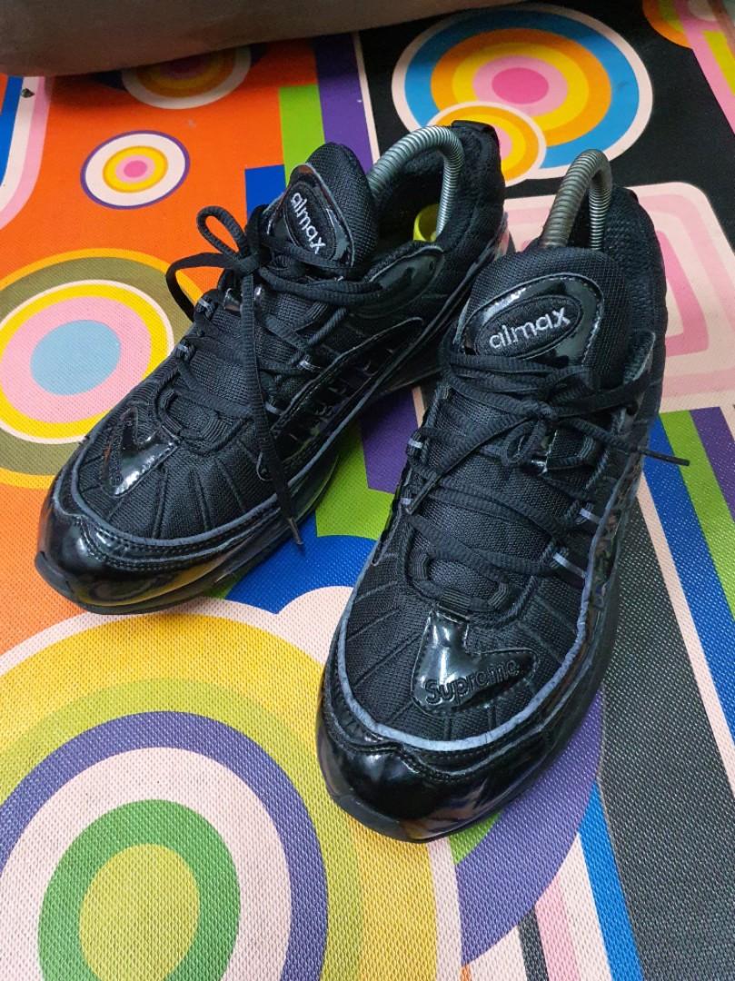 Nike airmax 98 supreme triple black Men s Fashion Footwear