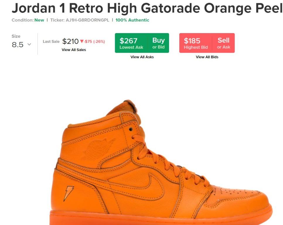 Gatorade orange jordans shop