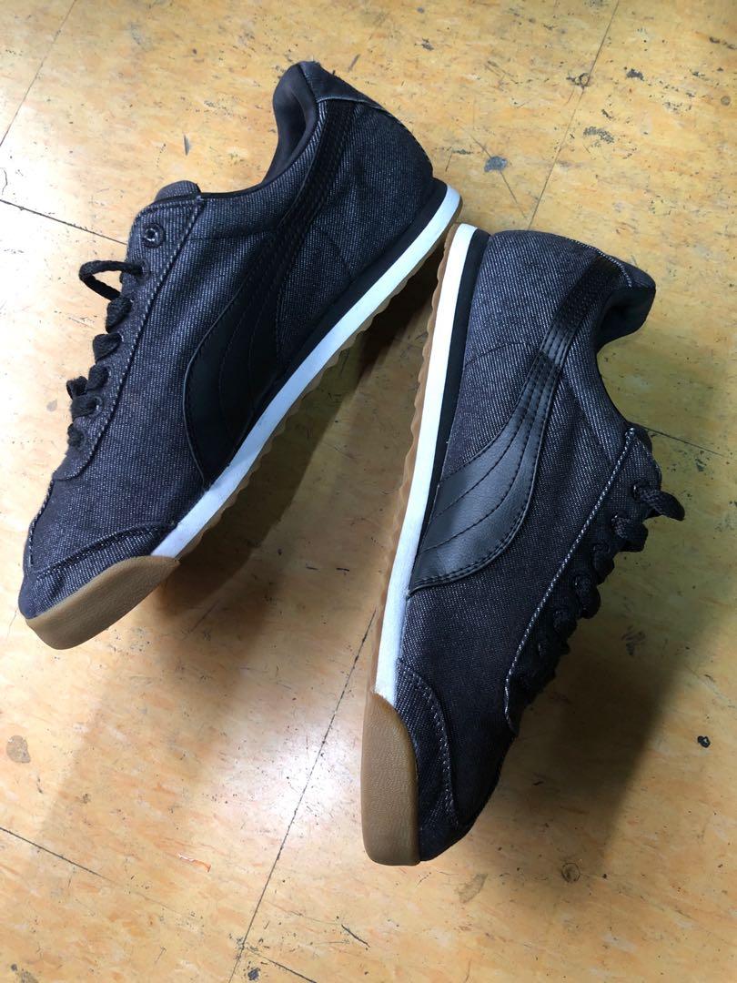 Puma Roma Denim Gum 2 Gray Men s Fashion Footwear Sneakers on
