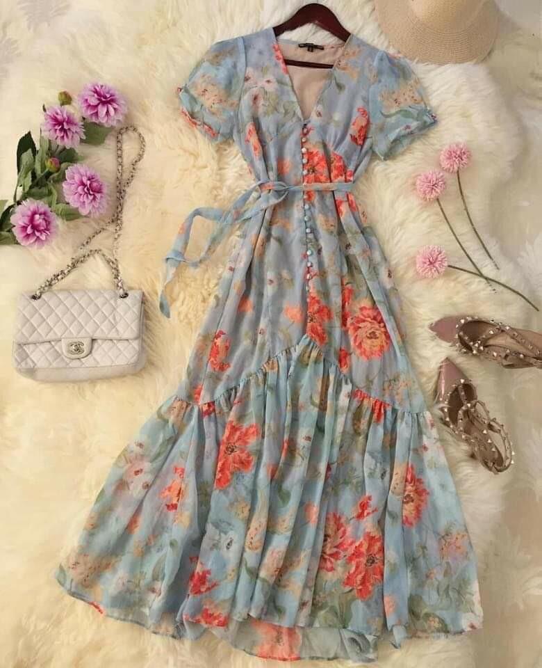 Retro Vintage dress|| zara ins||so 