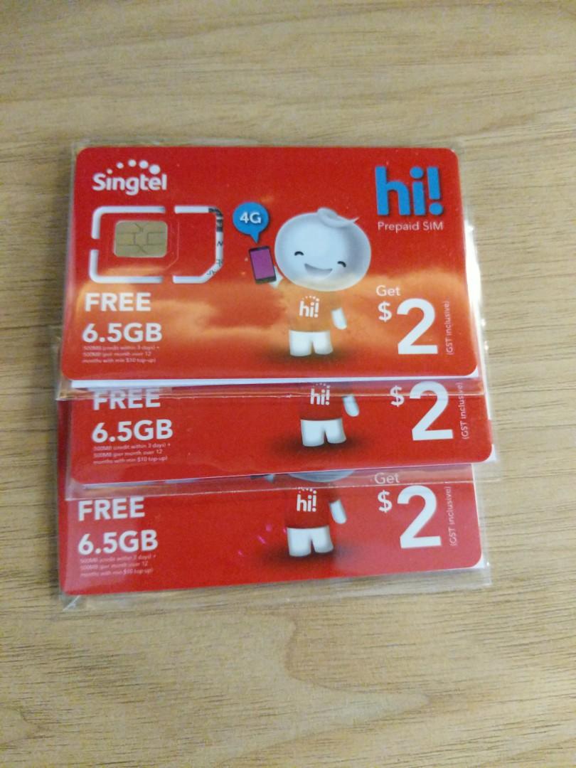 UNREGISTERED Singtel Prepaid Sim Card, Mobile Phones & Gadgets, Mobile