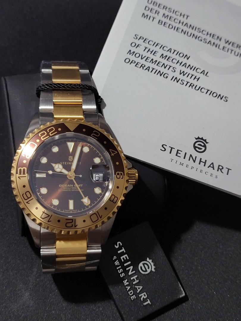 Steinhart Ocean 1 GMT Two-tone Chocolate, Luxury, Watches on Carousell