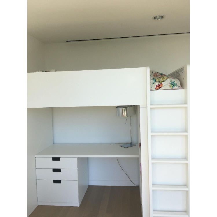 Stuva Bunk Bed With Desk And Storage Drawers Cupboard And Shelves Out Of Stock In Ikea Stores Great Space Saver Furniture Beds Mattresses On Carousell