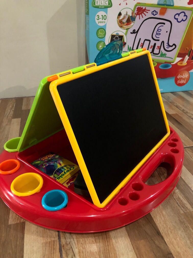 Tabletop art centre ELC Meja Gambar Papan Tulis Whiteboard Anak, Toys & Collectibles, Mainan di