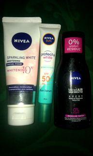 Take All Nivea Sparkling White Facial Foam, Micellair expert / Micellar Water, Sun Protect
