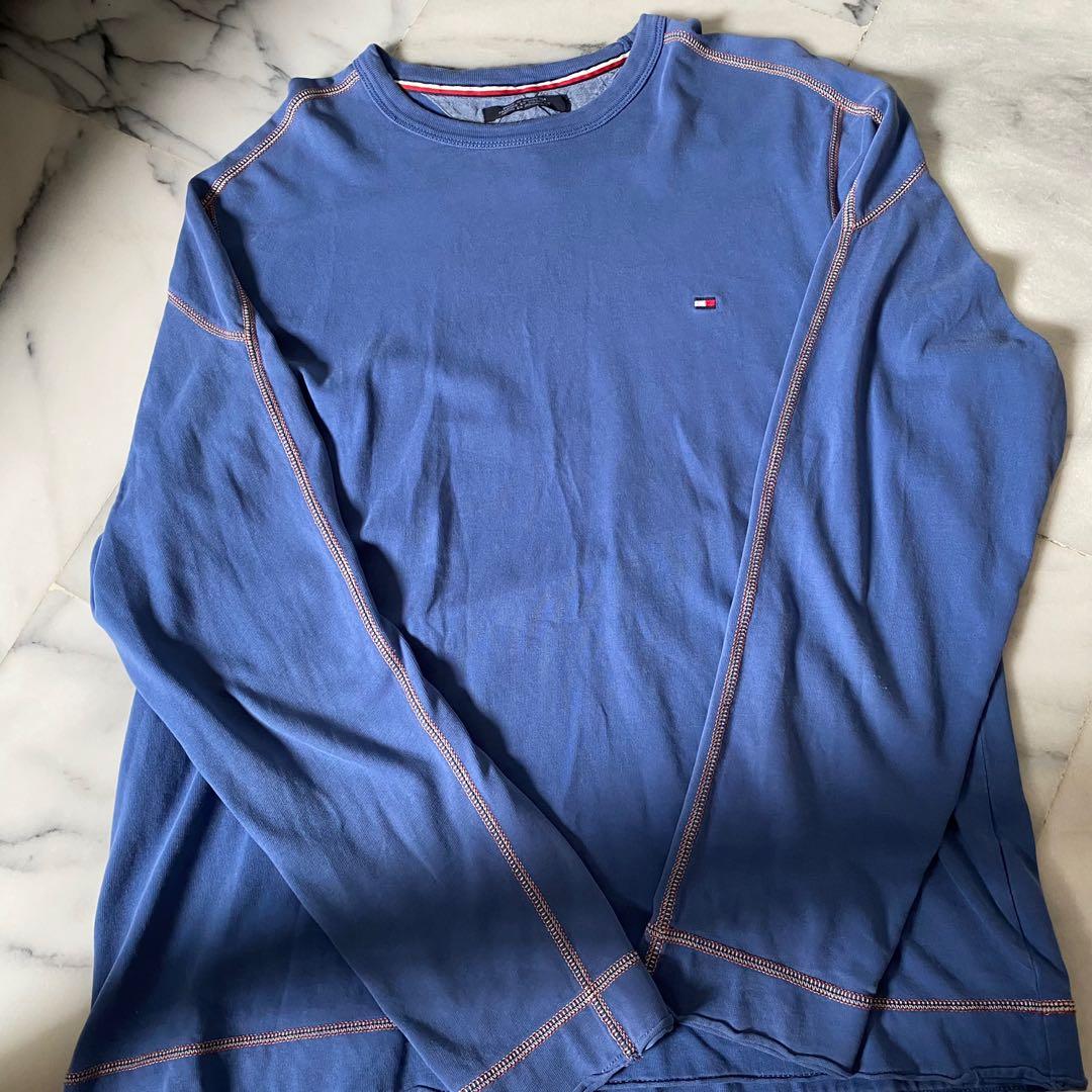 Blue tommy hilfiger sweatshirt