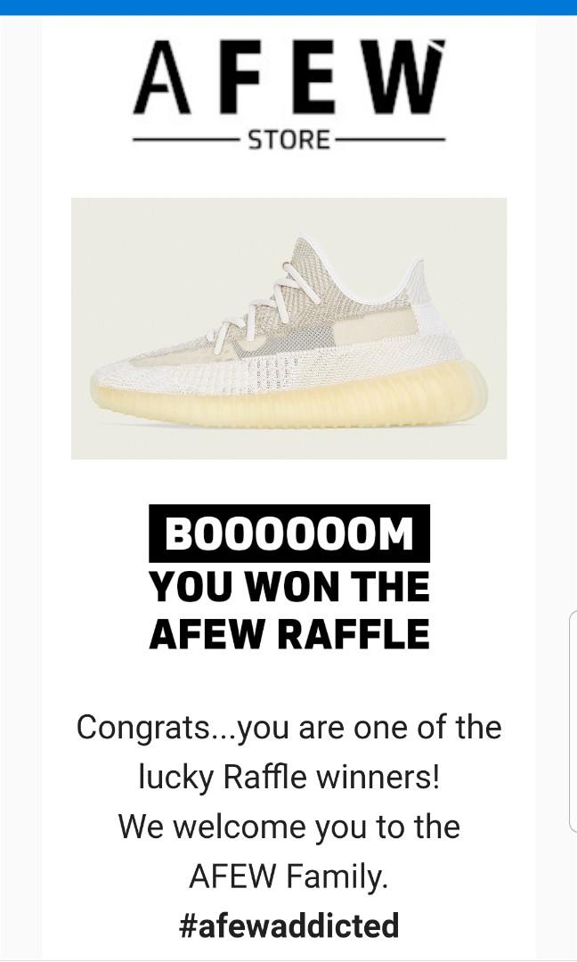 Afew yeezy raffle store