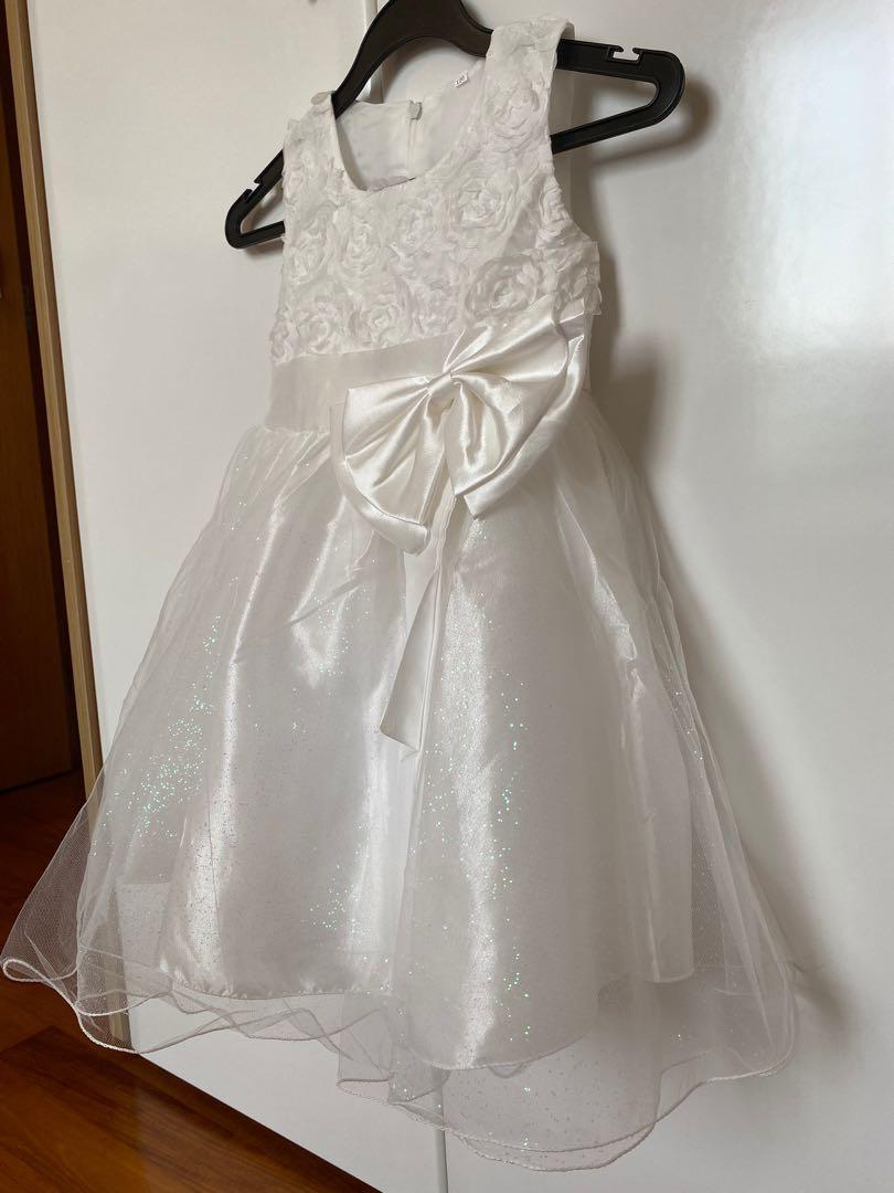 Girls size 5 new arrivals white dress