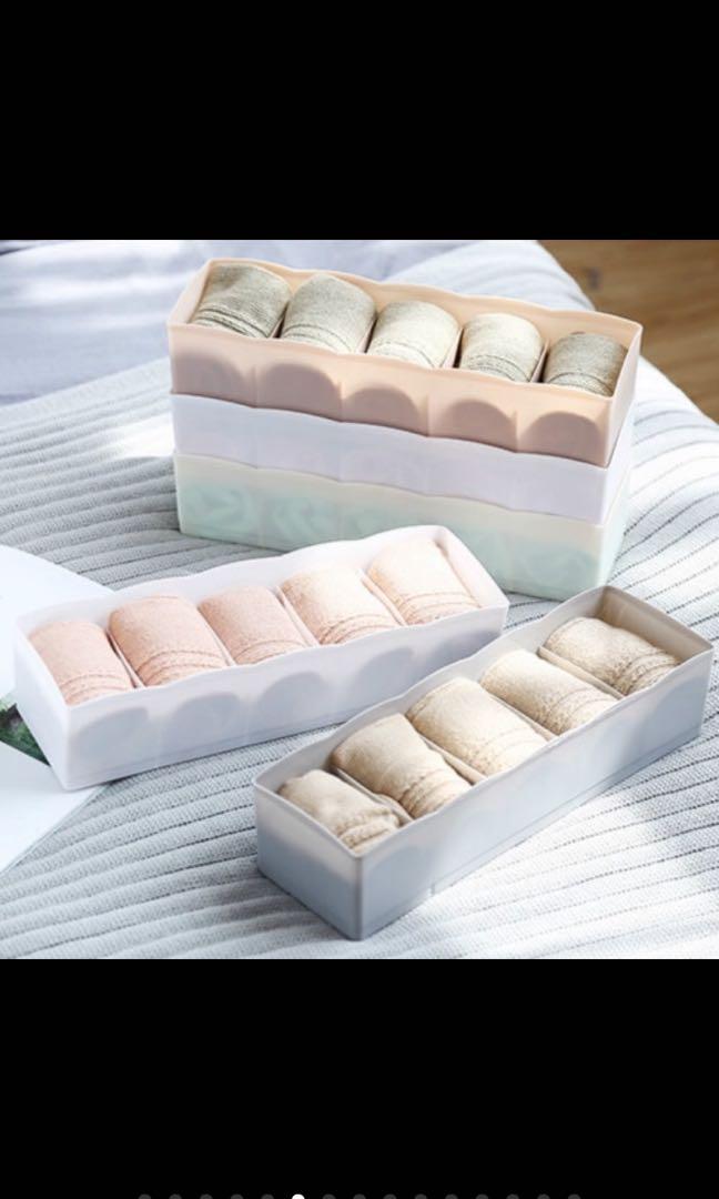 5 Grid Cabinet Underwear Organizers (Category: Storage Boxes & Baskets) located in Taguig. Submitted by endlessbliss_ph (Listing ID 1047961377, Image 2). Description: Swipe left for exact measurements. FOR PRE-ORDER 5-15 days ETA, usually arrives earlier.