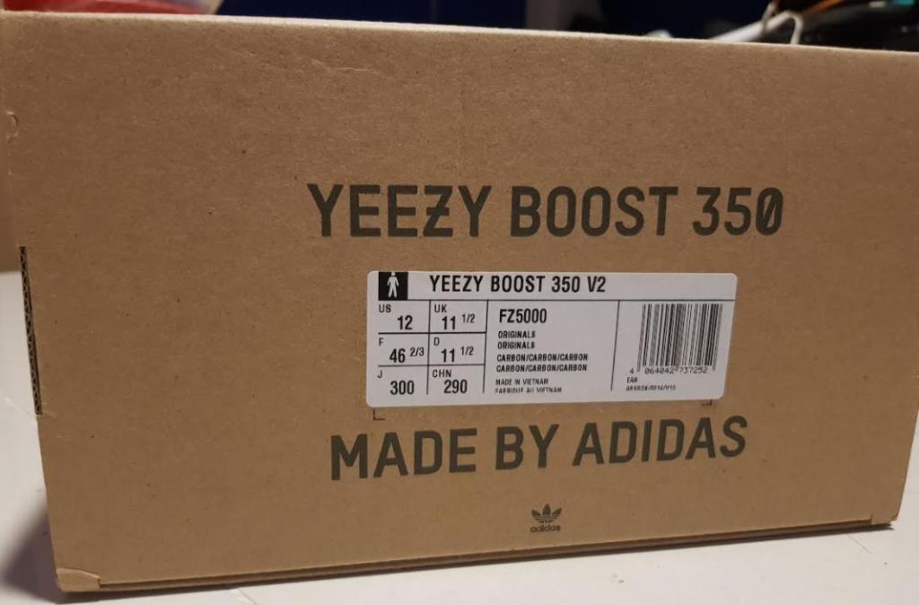 Adidas Yeezy Boost 350 V2 Carbon US12 UK11.5