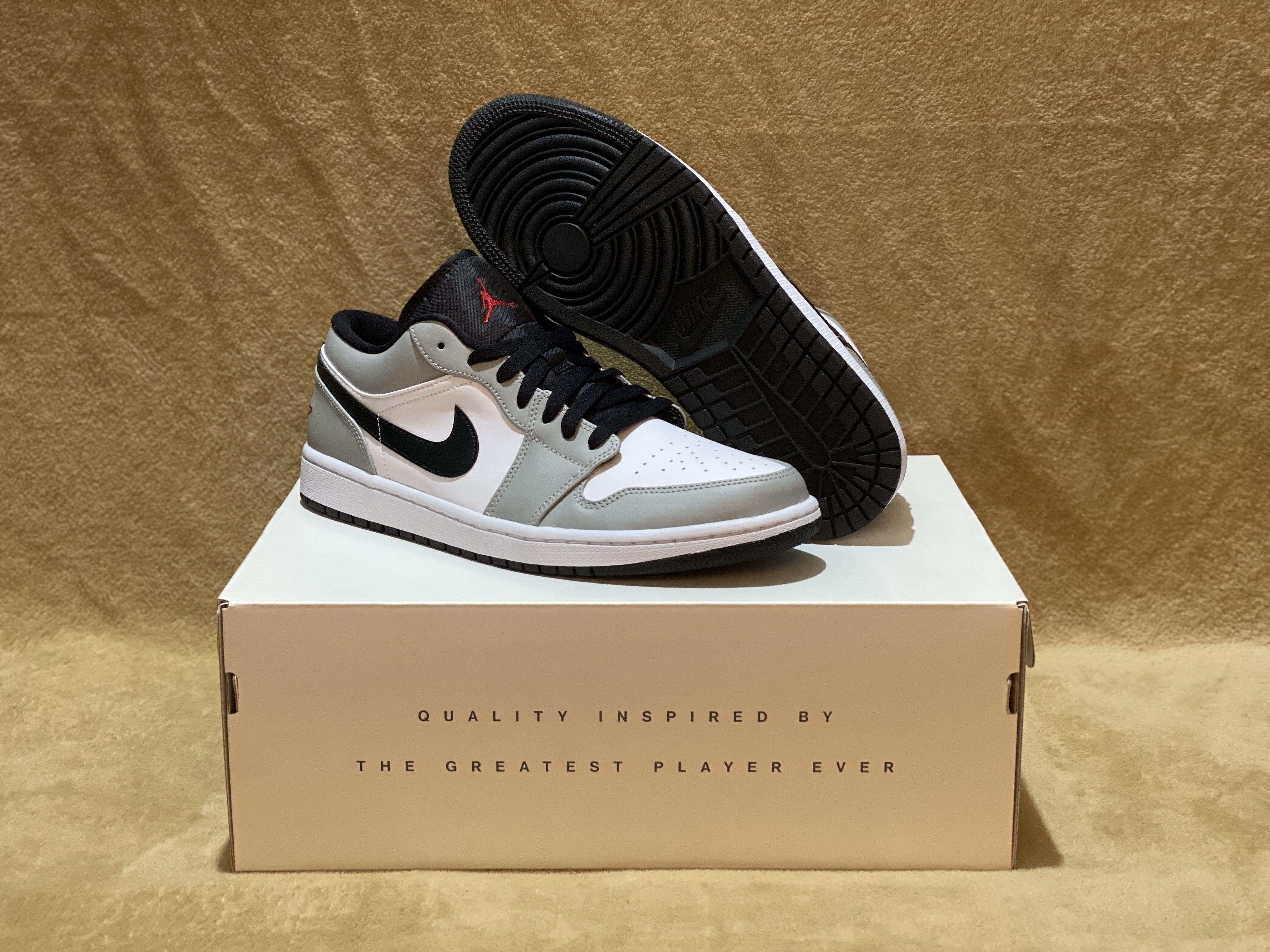 Air Jordan 1 Low Light Smoke Grey Men S Fashion Footwear Sneakers On Carousell
