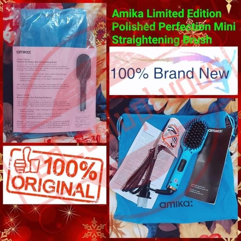 amika limited edition polished perfection straightening brush