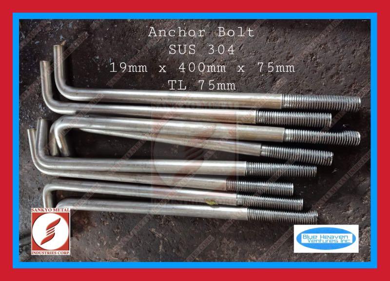 Anchor Bolt , J bolt , L type , A325 , 4140 , 1045 , A307 , A304