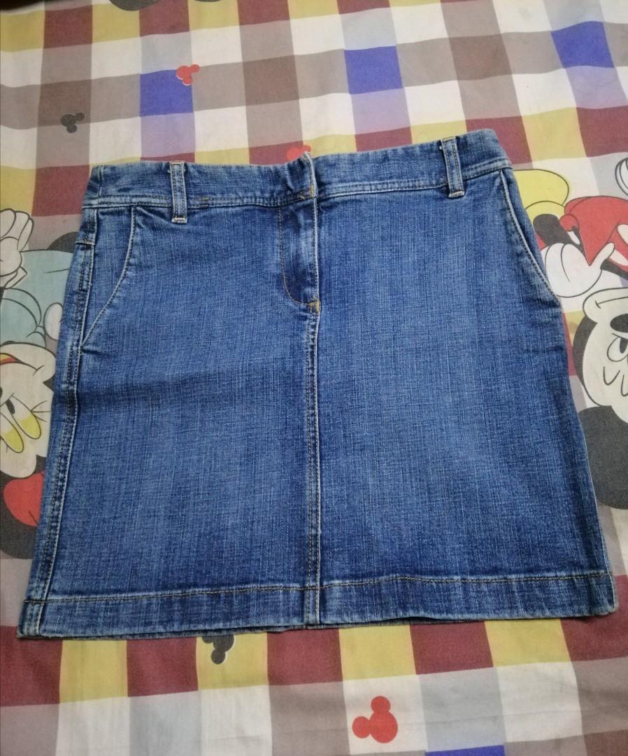 ann taylor denim skirts 