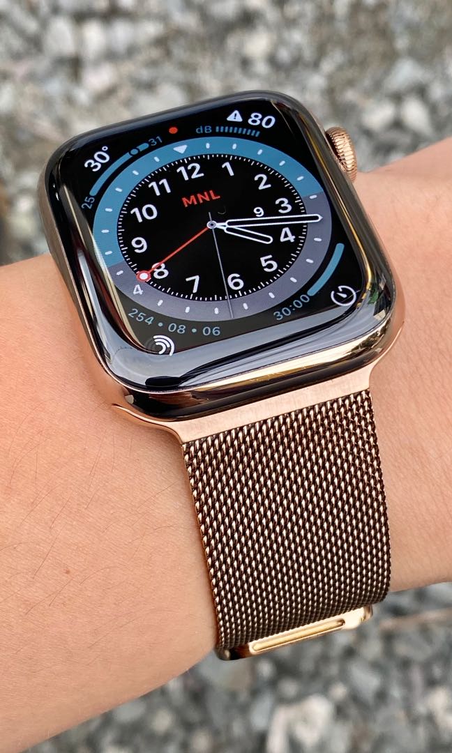 Apple watch 5 gold stainless steel sales