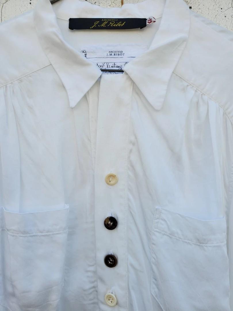 Archivio J.M. Ribot Half placket antique cotton shirt, 男裝, 外套
