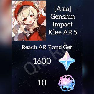 [Asia] Klee AR 5 Genshin Impact Account