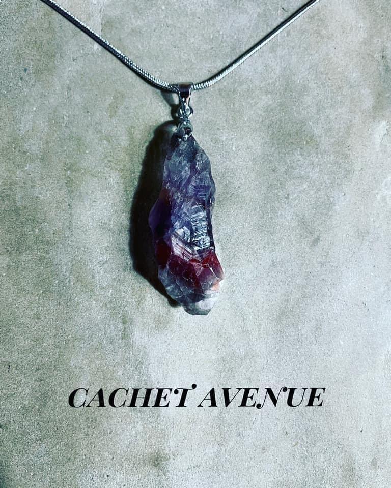 Raw stone hotsell pendant