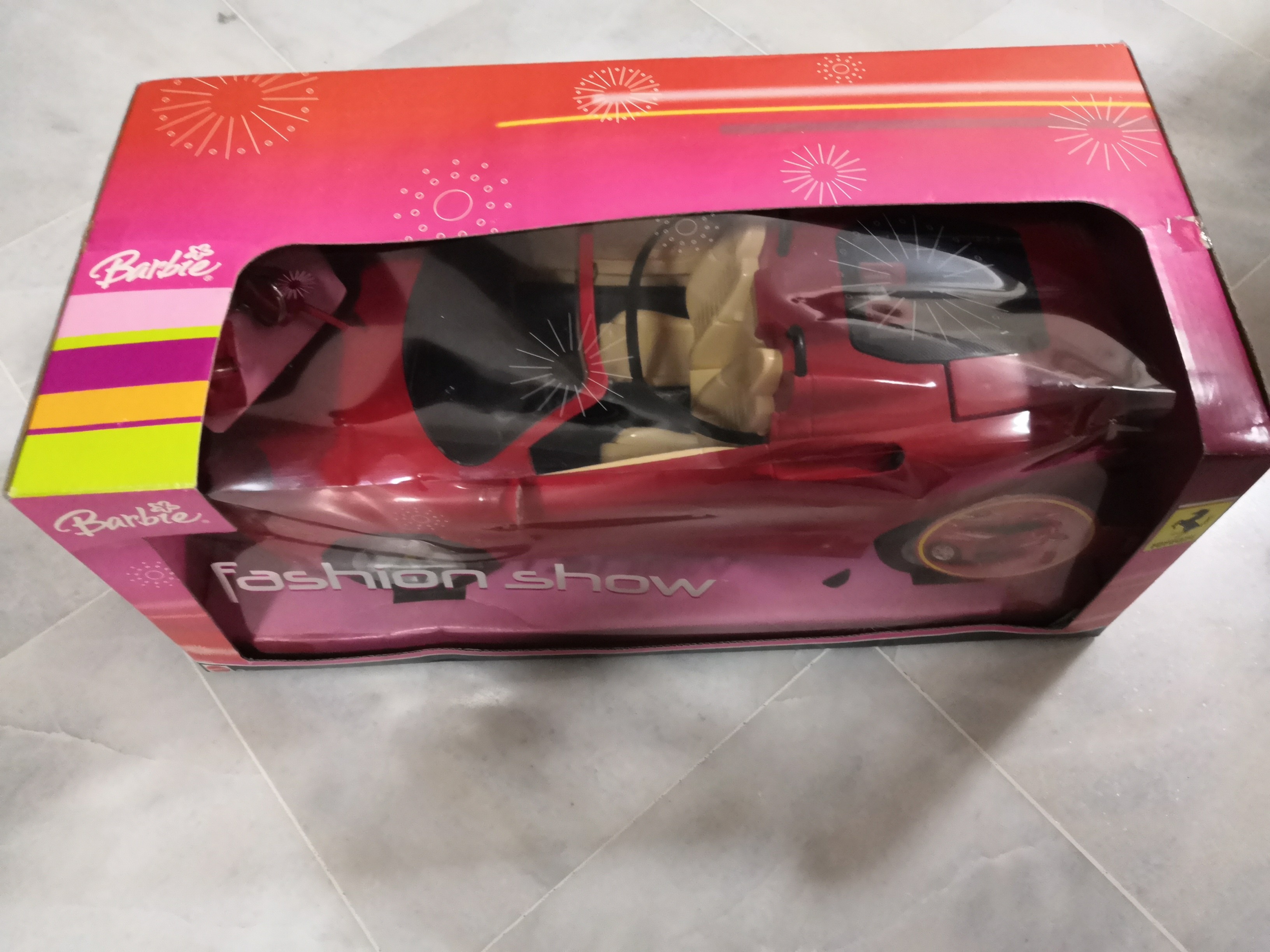 white barbie ferrari