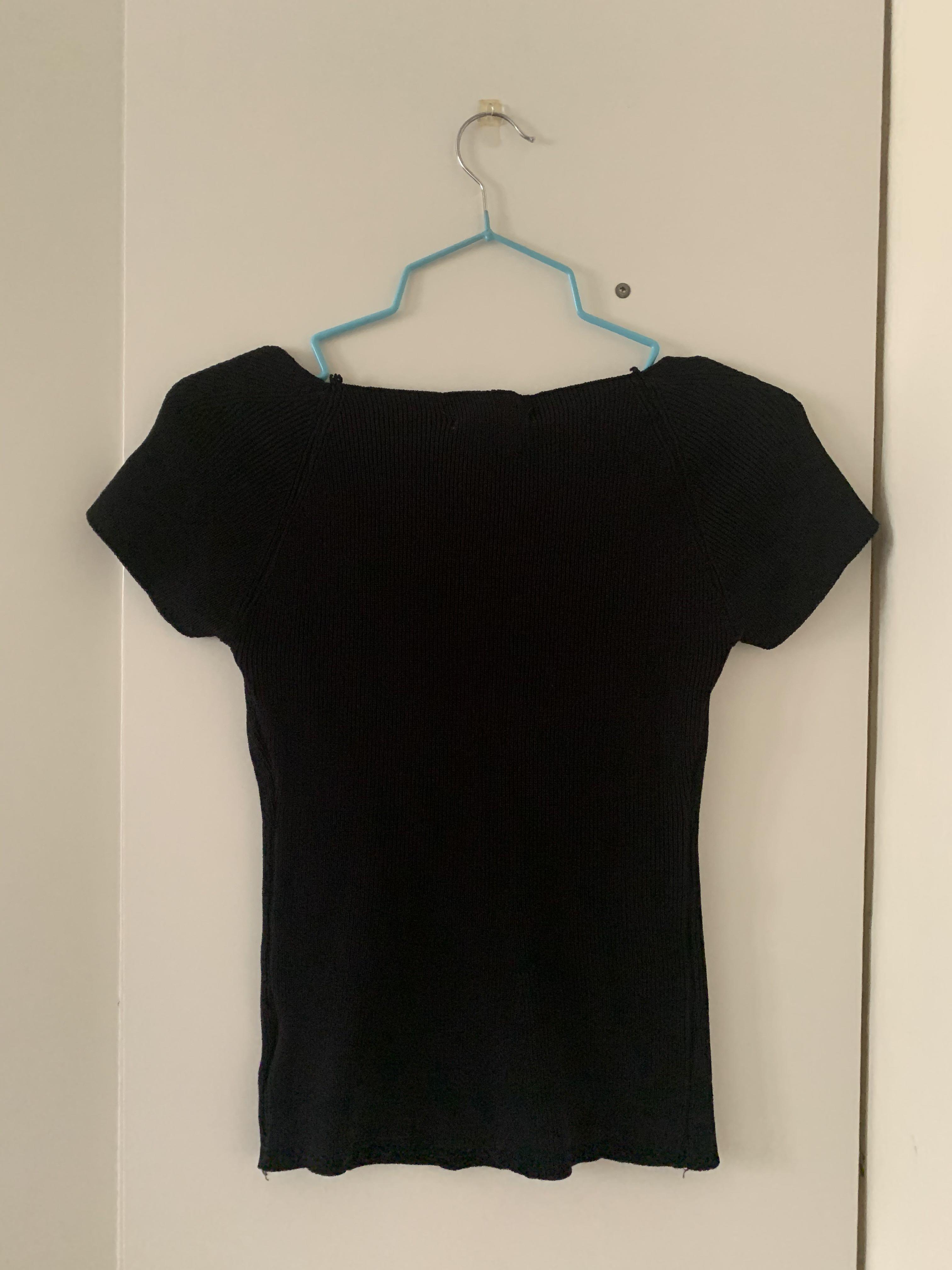 plunge neck top