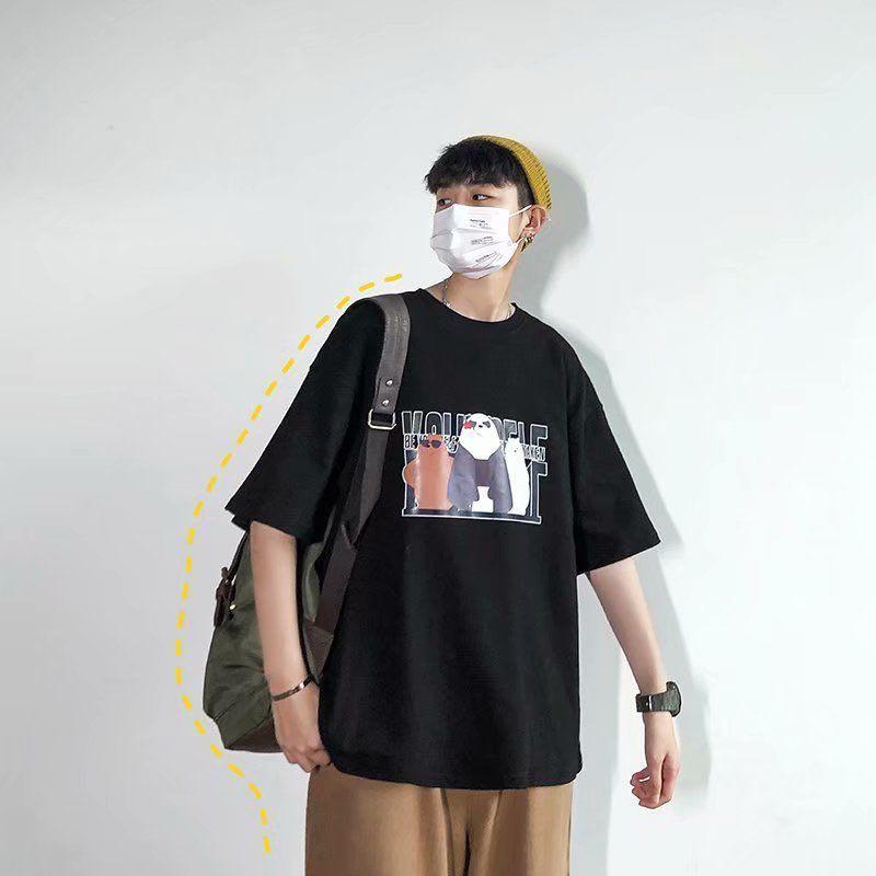 graphic black and white tee