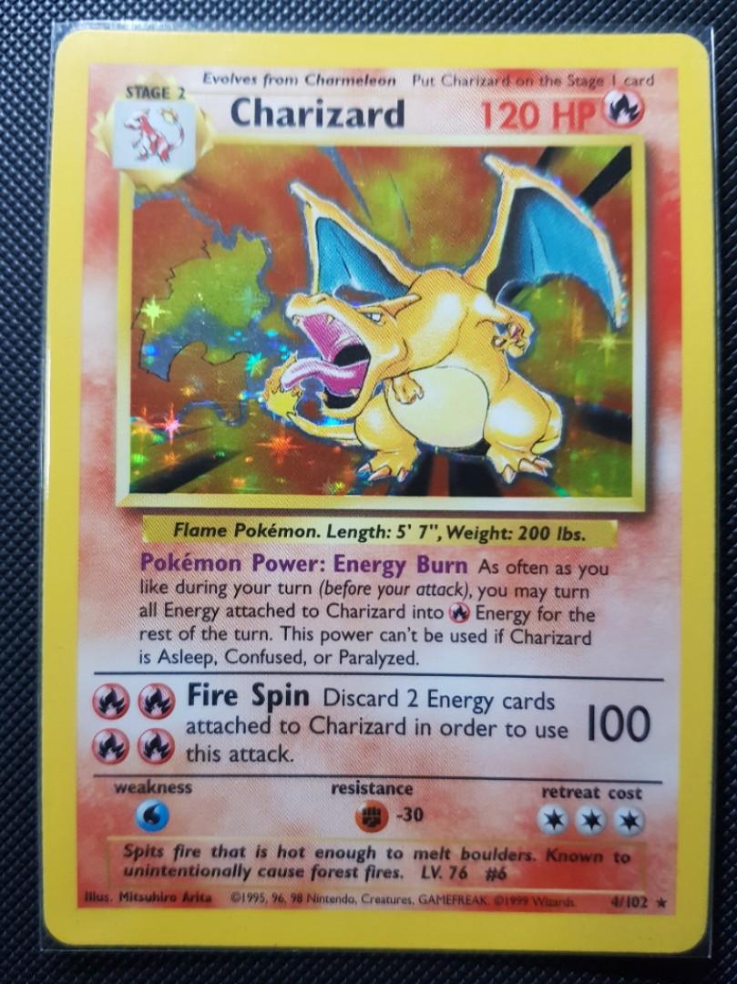 Charizard base set pokemon tcg, Hobbies & Toys, Toys & Games on Carousell