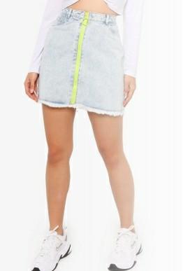 Neon jean skirt discount