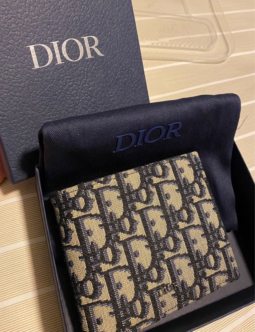 Christian Dior Homme Logo Printed Bifold Black Wallet  eBay