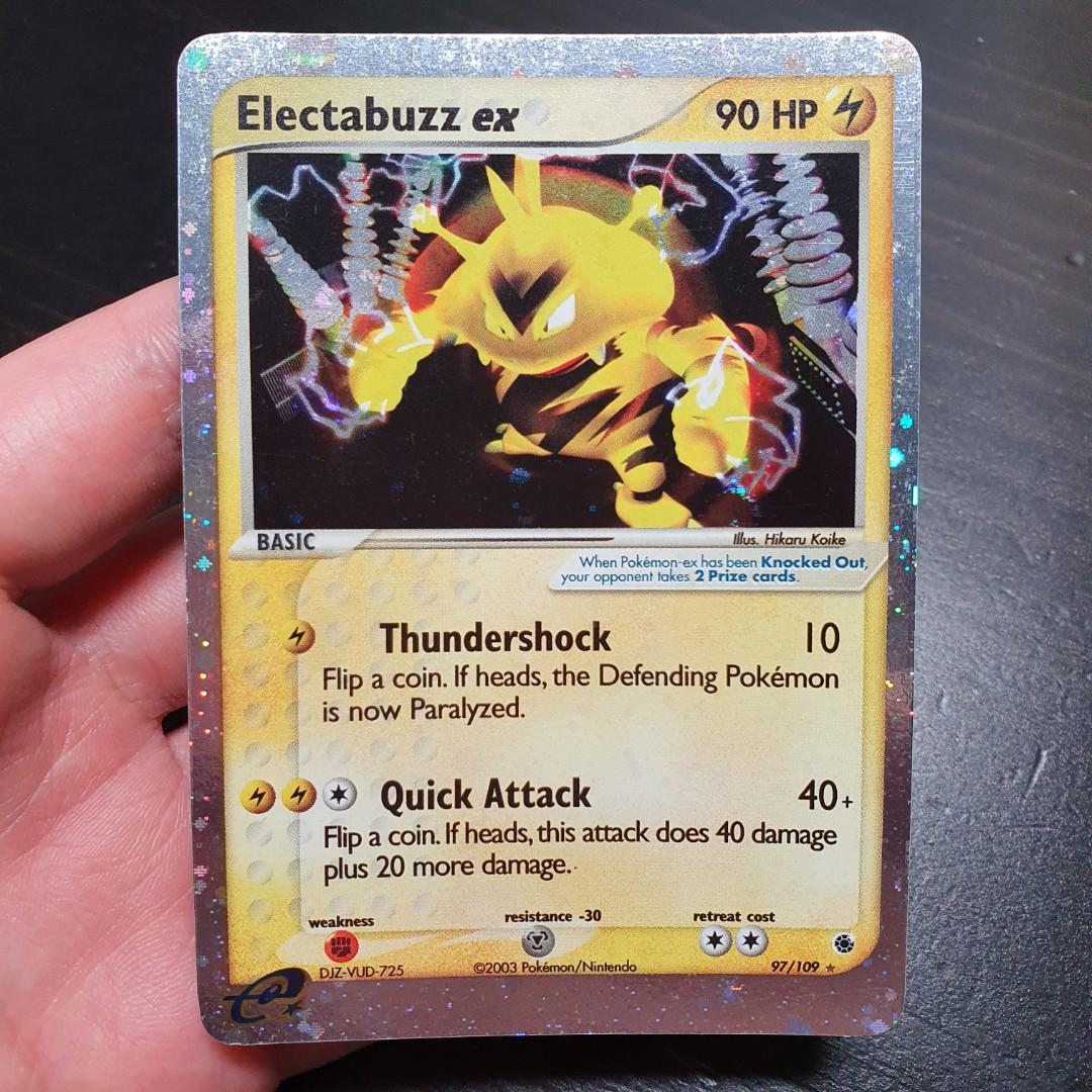 Electabuzz ex - 97/109 - Ultra-Rare (Ex Ruby & Sapphire Singles) Pokemon  TCG Cards [Vintage Silver Border], Hobbies & Toys, Toys & Games on Carousell