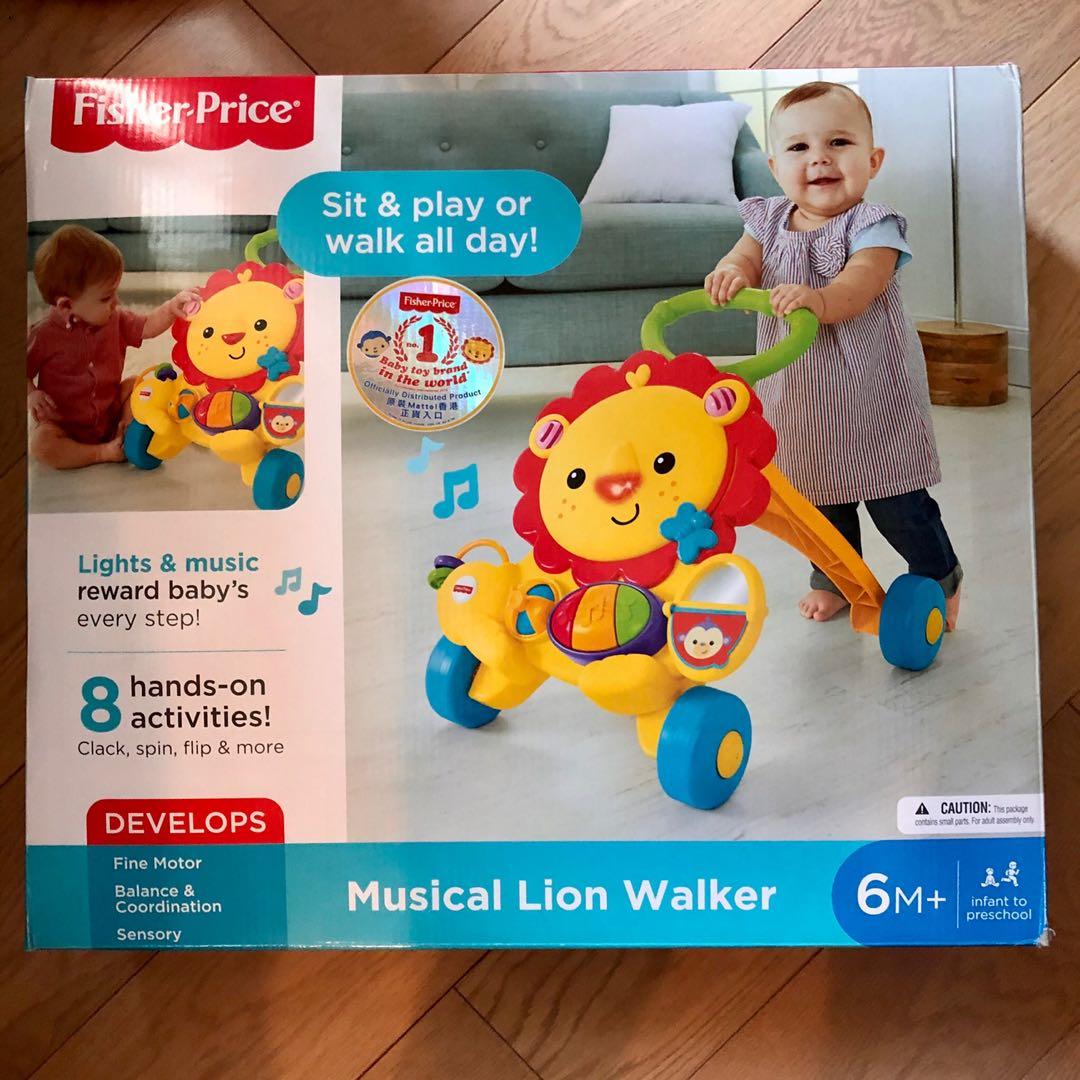 Fisher Price Musical Lion Walker 費雪兩用獅子聲光踏步車, 兒童＆孕婦用品, 嬰兒玩具 Carousell