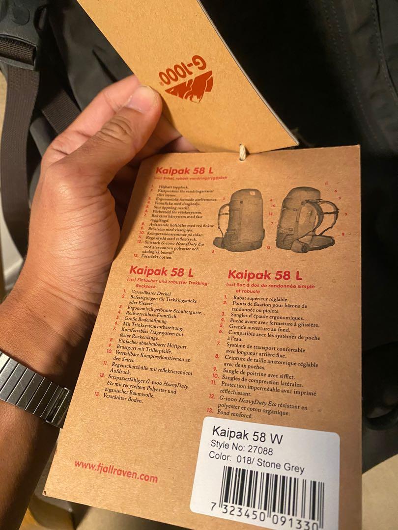 Fjallraven Kaipak 58 W Stone Grey