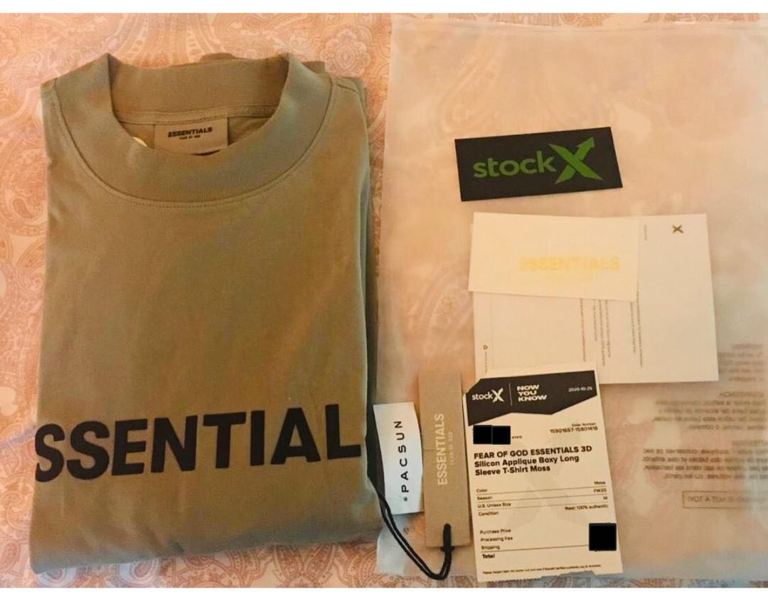 FOG ESSENTIALS 3D Silicone Applique Boxy Long Sleeve Tshirt Men s