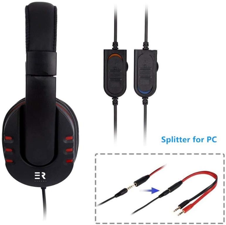 Gaming Headset for PS4 Xbox One JAMSWALL 3.5mm Wired Over head