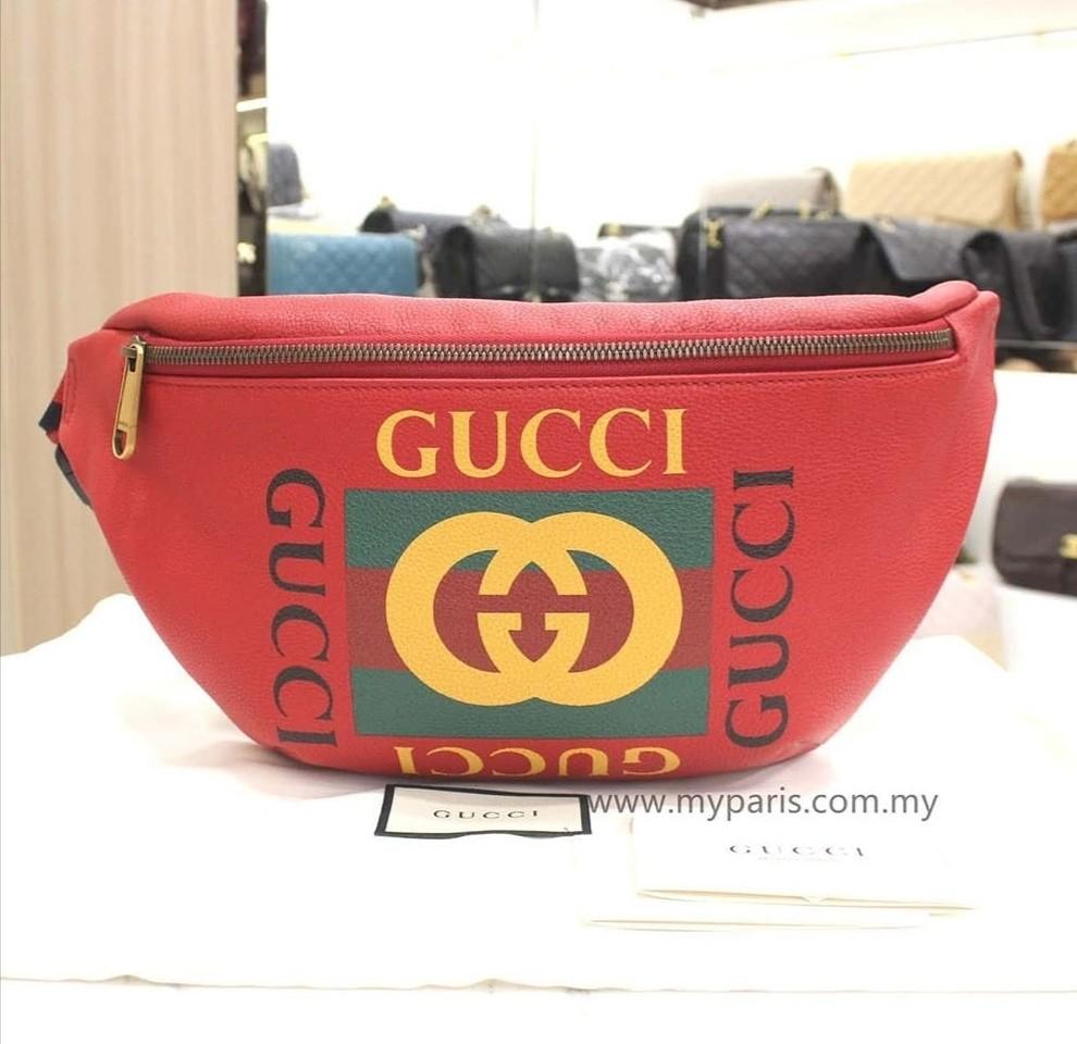 Army Umeki hæk Gucci Print Leather Men Belt Bag Red Large, Luxury, Bags & Wallets on  Carousell