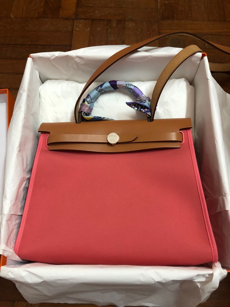 Hermes Herbag 31 chai, Luxury, Bags & Wallets on Carousell