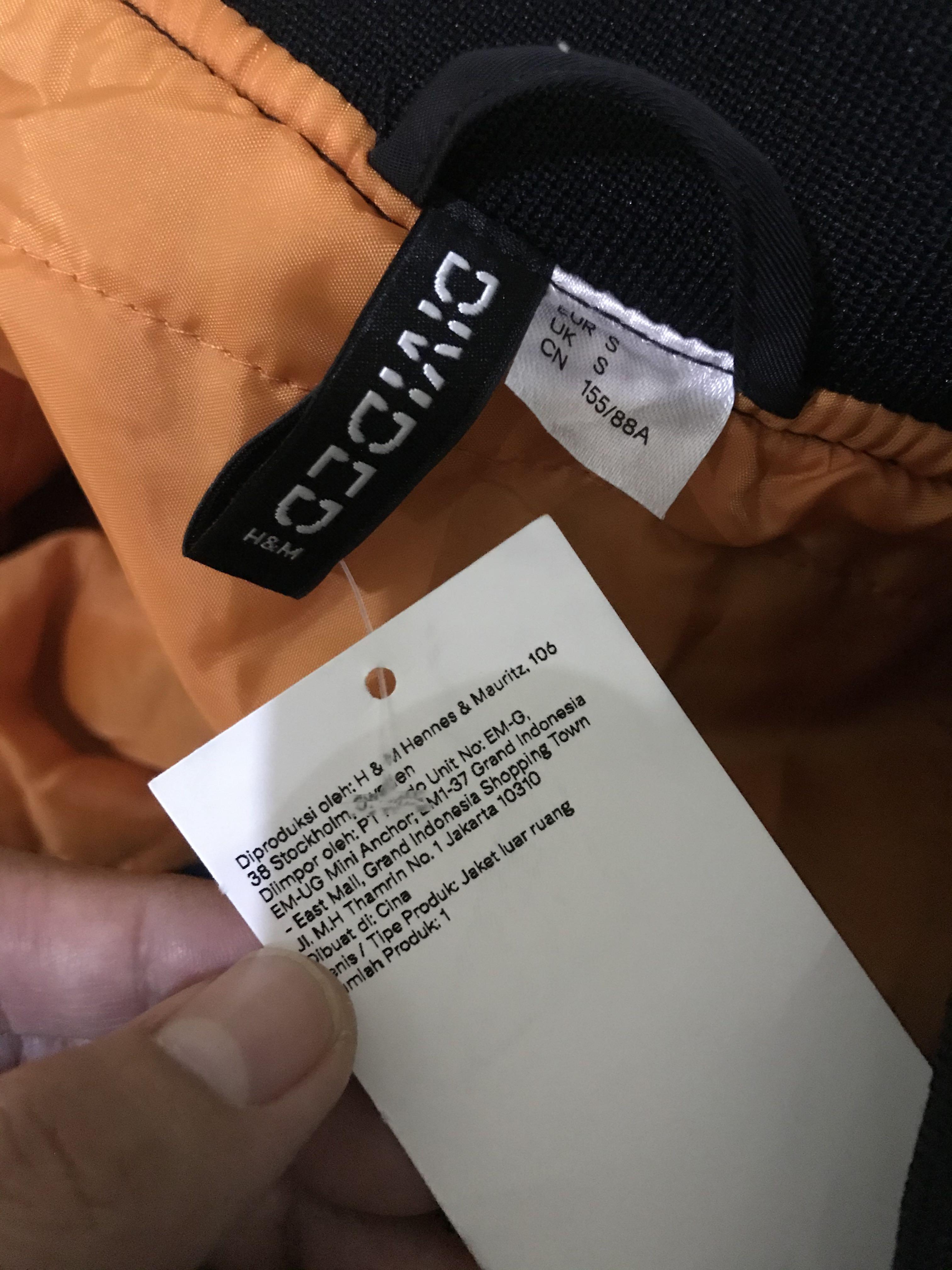 H&M Bomber Jacket Black | Jaket HM HnM Hitam | NEW