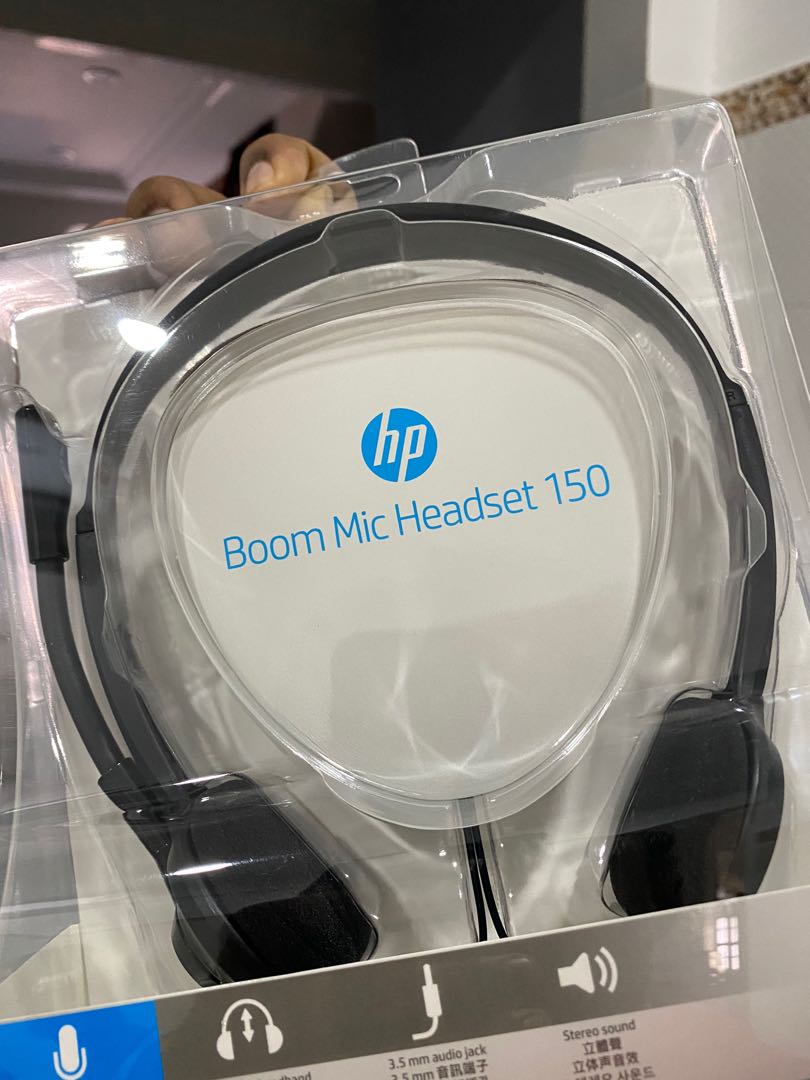 Hp boom 150 stereo hotsell headset with mic for pc