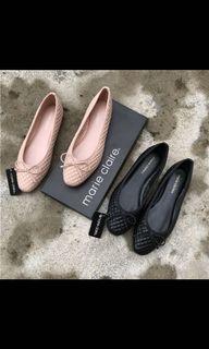 Marie Claire pink covered flats